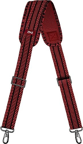 ZINZ Verstellbarer Ersatz-Taschenriemen mit Dickem Polster | Metallhaken, Doppelschnallen, Weich & Atmungsaktiv, für Laptops, Taschen & Sporttaschen
