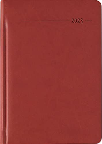 Wochenplaner Tucson rot 2023 - Büro-Kalender A5 - Cheftimer - red - 1 Woche 2 Seiten - 128 Seiten - Tucson-Einband - Alpha Edition
