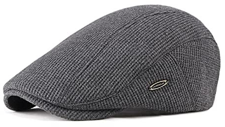 EKMTBJXY Herren Schiebermütze Schirmmütze Baumwolle Barett Cap, Einstellbare Driving Cabbie Flatcap Gatsby Jagd Kappen Baskenmütze Newsboy Cap