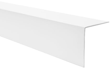Quest Winkelprofil PVC 50x50 mm selbstklebend - Weiß, 200 cm | Selbstklebender Wandeckenschutz für Küche, Bad, Flur & Büro, schützt Ecken vor Stößen & Abrieb, pflegeleicht