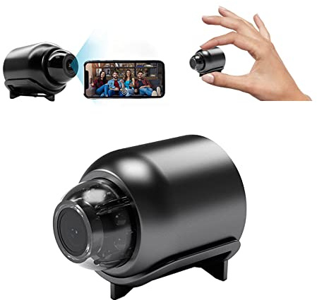 YiKAiLi Mini Kamera 1080P HD Mini WiFi Kamera Nachtsicht Überwachungskamera mit Bewegungserkennung Fernüberwachung, 160° Weitwinkel-Mikromonitor für Heimbüro, Lagerhaus, Geschäft (1PCS)