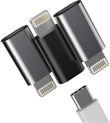Adaptateur USB C vers Lightning(lot de 3)prise USBC Femelle iPhone Mâle Convertisseur Mini Type Jack Chargeur Cable pour Apple 14 13 12 11 Pro Max 7 8 Plus X Se Xs Ipad Air Charger Port Câble Adapter