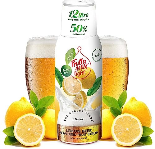 FruttaMax Sugar-Free Lemon Beer Syrup – 50% Real Fruit | Low-Calorie Drink Syrup for Soda Makers, Cocktails & Desserts – 500ml