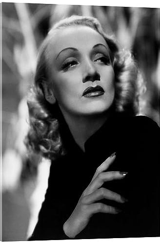 Posterlounge Marlene Dietrich Portrait Acrylglasbild 50 x 70 cm Schwarz-Weiß Wandbilder Wanddeko
