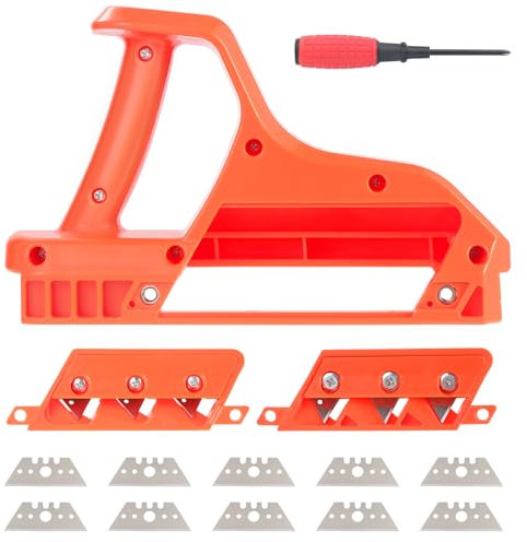 Faankiton Gipskartonplatten Schnellschneider, Gipskarton Kantenschneider, Handhobel Gipskartonplatten Gipskarton Handhobel Handwerkzeug Schneidwerkzeuge Kantenhobel mit 10 Klingen(45°+60°)