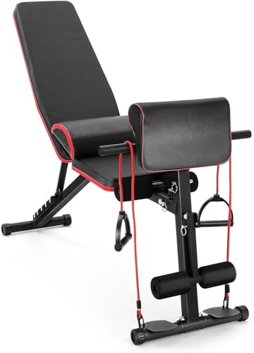 Shoze Gym Bench, Foldable Workout Bench | Adjustable Multi-Purpose Incline Bench - Full Body Exercise