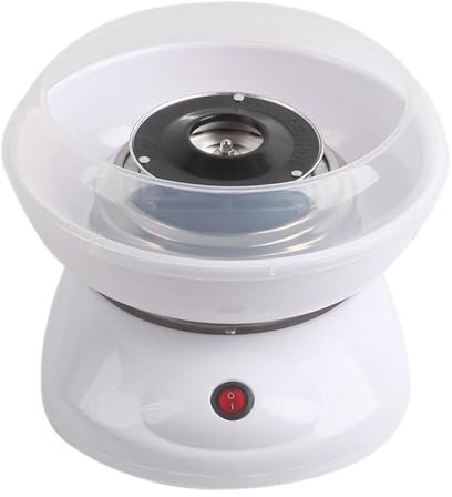Máquina de algodón de azúcar para niños – Máquina de algodón de azúcar | Fácil de usar y limpiar, con plato prueba de salpicaduras de calidad alimentaria, máquina retro de algodón de azúcar, re