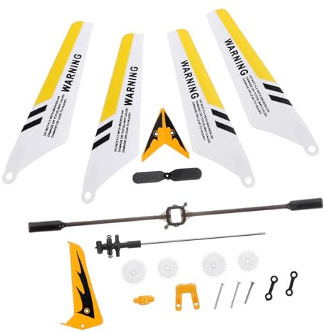 Gogogmee 3stücke Rc Hubschrauber Ersatzteile Set Teiliges Set Mit Ersatzklingen Schwanzdekorationen Und Verbindungselementen Gelb Für Reparatur Und Wartung Von Modellen