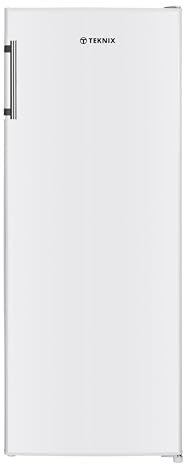 Teknix TL1435W 143cm Freestanding Tall Larder Fridge - 242 Litre Capacity - 5 Adjustable Shelves - Reversible Door - White Stainless Steel, H143.0 x W55.0 x D56.0 (cm)