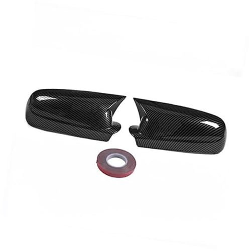 Wivplex Rückspiegelschale Rückspiegelabdeckung Flügelspiegelgehäusekappen Horn, for VW, for Golf, 4 MK4 GTI R 1997-2004, for Bora, for Jetta, for Passat, B5 1998-2005(BLACK Carbon Fiber Pattern)