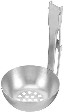 BESPORTBLE Camping Picnic Stainless Steel Spoon Folding Slotted Utensils Compact Outdoor Tableware