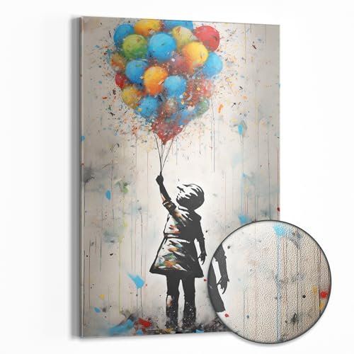 DEQOART Metall Magnettafel | 40x60 cm cm groß | Motiv Ballonträumerei | Whiteboard für alle Magnete | Magnetboard Wand-Tafel für Küche & Büro | Design Magnetwand Pinnwand magnetisch