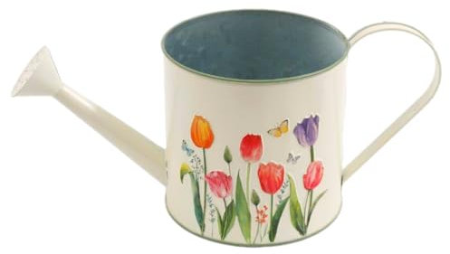 Regadera decorativa de metal de estilo vintage, TULIP GARDEN, multicolor, 36,5 cm
