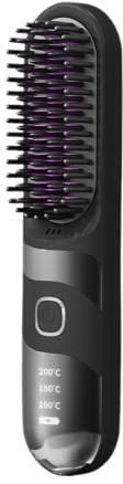 Plancha De Pelo Portátil,Cepillo Rizador Sin Cables | Plancha Alisadora 2 en 1 Ajustable en Temperatura Estilo Lápiz Rápido Sin Cables para Cabello