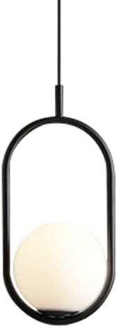 Nordic Industrial Style Metal Glass Pendant Light, Personalized Ceiling Hanging Lamp, E27 Light Source Single Head Chandelier, Kitchen Island Corridor Decoration Light Fixtures