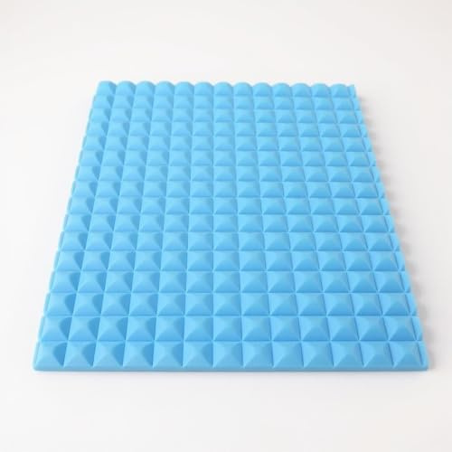 Egg Crate Foam Mattress Topper 2 Thick High Density Blue Upholstery Foam Orthopaedic Pressure Relief Bed Topper for Back, Hip & Shoulder Support – Made in UK (Super King (180 x 200 cm))
