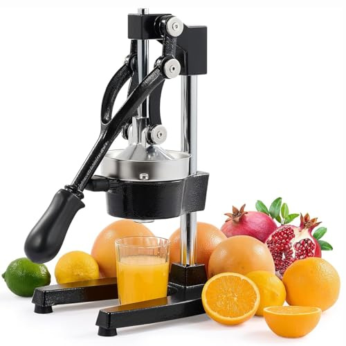 Manual Hand Press Citrus Juicer, Heavy Duty Orange Juicer with Separable Funnel, Professional Lemon Juice Squeezer, Stainless Steel Fruit Machine for Home & Restaurant Commercial