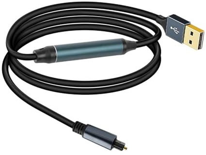 Adaptateur audio numérique USB vers SPDIF pour ordinateur portable multimédia HDTV Transmission USB UN câble à fibre optique