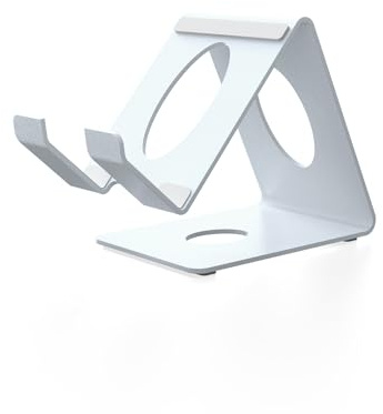 JYGamhanbil Skrivbordsställ Stativ för ROG Xbox Ally X/ROG Xbox Ally/PS Portal/Steam Deck/MSI Claw/Switch 2/Legion Go,Metallbas Skrivbord för Handhållen Spelkonsol Gaming Handheld Console,Vit