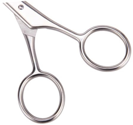 ERINGOGO Forbici per Barba e Baffi in Acciaio Inossidabile 2 Pezzi Forbici per Rifinire la Barba Resistenti e Antiruggine Strumenti di Precisione per Barber Shop Uso Domestico e Fai da