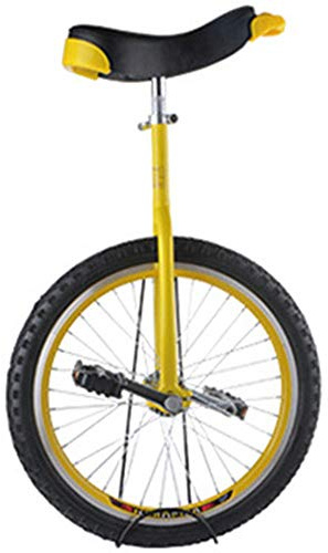 SFQEVHRZ Monociclo, Monocicli da 24/20/18/16 Pollici for Adulti, con Cerchio in Lega, Pneumatico Extra Spesso, Sedile Regolabile(Yellow,24inches)