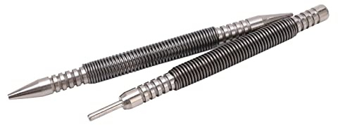 KIMISS Ensemble de Pose de Clous à Double Tête et de Poinçon de Goupille de Charnière-conception à Ressort pour Outils de Retrait, Matériau en Acier au Carbone à Impact de 3500 PSI