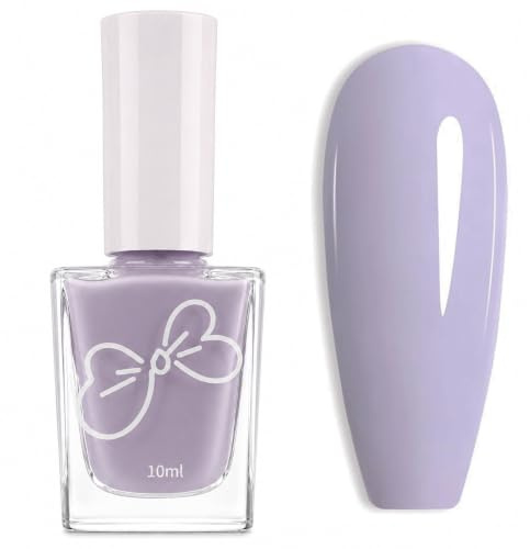 Lilac Purple Nail Polish - Violet Purple Nail Varnish - Mauve Quick Dry Nail Polish - Long Lasting Pastel Color Nail Varnish for All Seasons, Nail Lacquer for Nail Art Manicure Home DIY