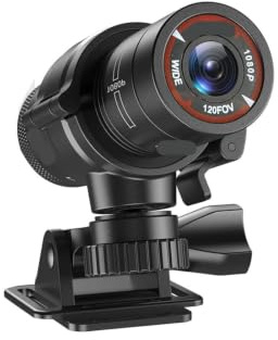 Telecamera for azione esterna Mountain Bike Telecamera for casco da moto Mini fotocamera Videoregistratore DV sportivo Action Cam con supporto for pistola(Add 64GB,Only Camera)