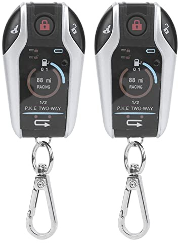 Wakects Système D'alarme Moto Antivol 2 Voies Télécommande 12V Universel 300m avec Démarrage à Distance Arrêt à Distance Antidémarrage pour sécurité
