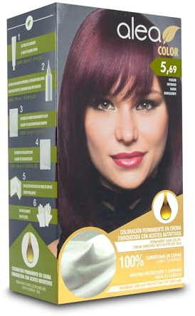 ALEA - Tinte Pelo Mujer - Alea Color - Nº 5.69 K - Color Violín Intenso - Coloración Permanente en Crema - con Aceite de Argán y Macadamia - Cobertura de Canas - Máxima Protección y Cuidado