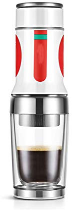 AIZYR Cafetera Espresso De Mano Pequeña, Cafetera Espresso Portátil - Mini Espresso Maker, para La Oficina De Viajes De Camping,Rojo