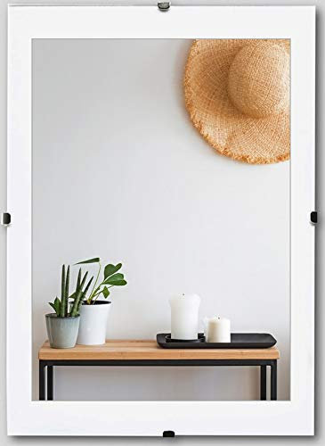 myposterframe Bildhalter 40 x 60 cm Rahmenloser Bildträger Pluto 60 x 40 cm Hier: Kunstglas klar 1mm