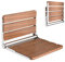 Heuffe Sedia Doccia Pieghevole a Muro - Portata 200kg Schienale Ergonomico, Antiscivolo Anziani/Disabili, Panca Pieghevole Legno Sapeli
