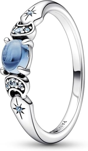 Pandora Disney Aladdin Ring Jasmin, Sterlingsilber, mit eisblauem Kristall und mondlichtblauem Kristall