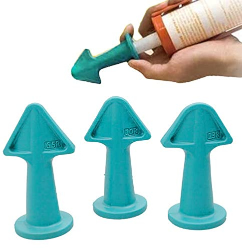 Ericetion 3pcs Caulk Düsen Applikator Dichtmittel Finishing -Werkzeug Fugenschatzer Epoxid -silikon -kit Zum Gebäudefenster Balkon