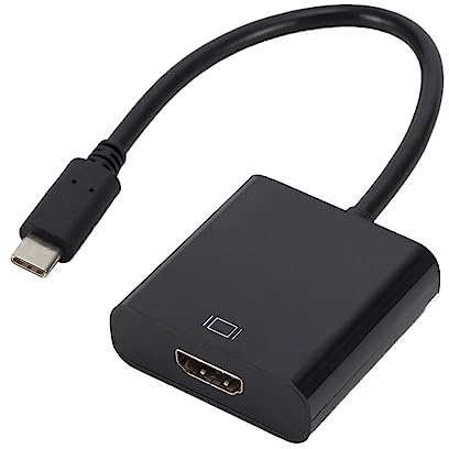 Male to female USB Type C to 3.1 VGA Multi-Display Port Cable Converter Adapter Compatible for PC, Desktop, Monitor/Projector, High Speed VGA Video Converter with Thunderbolt Support. (Black)