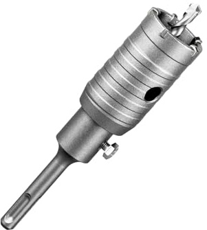 SALI Carbide Hole Saw Drill Bit 40mm with 110mm SDS Plus Adapter, Tungsten Carbide Teeth Cement Hole Saw for Concrete Cement Brick Wall Stone