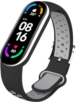 Goerpn Silicone Bracelet Compatible avec Xiaomi Mi Band 7/6/5