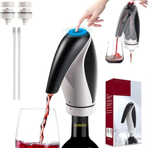 Decanter elettrico, distributore automatico ricaricabile per vino, decanter automatico intelligente one-touch decanter ricaricabile intelligente dispenser per pompa per vino automatico