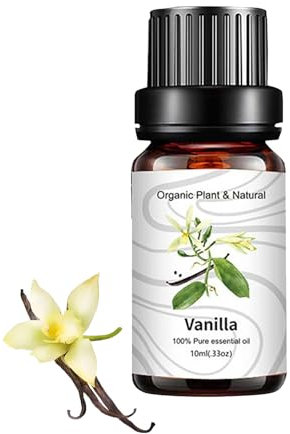 Vanilleöl, Reine Natürliche Vanilla ätherische Öle, Verjüngendes & Straffendes Öl, Vanille gegen Falten, Premium Duftöl für ätherische Öle Diffusor, Aromatherapie, Haus (10ml, 1pc)