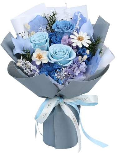 Flowers for Delivery Prime Preserved Rose Flower Bouquet Eternal Roses Flowers Gift for Women Mom Wife Grandma Valentine's Day Mothers Day Graduation
