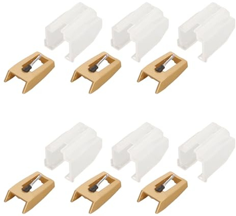 Generic 6 Stück Plattenspielernadeln, Strass-Plattenspielernadel mit Konischer Spitze, Ersatznadeln mit Präzisem Design, Ideal für Ion- und Andere Plattenspieler