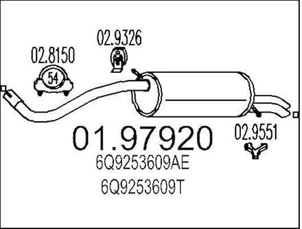MTS Company 01.97920 Silencieux arrière
