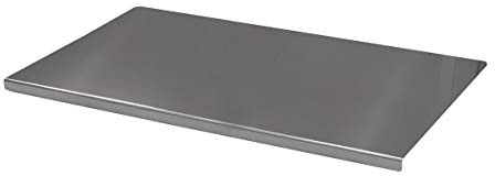 Spianatoia acciaio inox 18/10 tagliere per impastare pasta stendere pizza pane dolci cm 100x48 + ANTISCIVOLO PRODOTTO ITALIANO VARIE MISURE (100x48 cm)