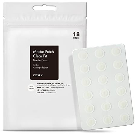 COSRX Clear Fit Master Patch 18 Counts | Invisible Acne Pimple Pactches Pickel Pflaster Anti Akne Blemish A.D.F Hydrokolloid Hautpflaster Treatment Facial Spots Dots für Gesicht | Korean Skincare