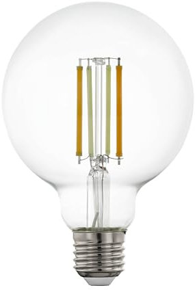EGLO Connect.z Smart-Home LED Leuchtmittel E27, G95, ZigBee, App und Sprachsteuerung Alexa, dimmbar, Lichtfarbe einstellbar (warmweiß-kaltweiß), 700 Lumen, 6 Watt, Vintage-Glühbirne klar