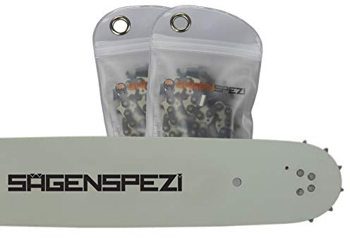 40cm Schwert-Set Drive mit 2 Vollmeißelketten 3/8 57TG 1,3mm passend für Husqvarna 130