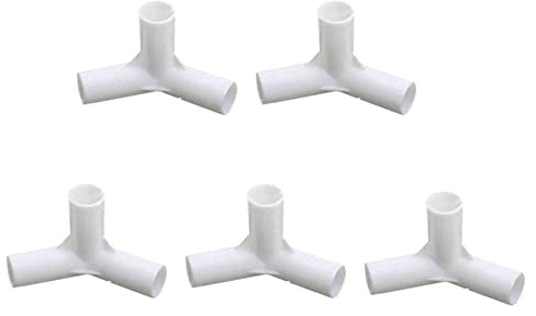bzcemind 5PCS 12mm PVC dritto gomito croce connettore giunto a T connettore in PVC raccordo tubo fai da te tenda fissa, NO.3 135 gradi