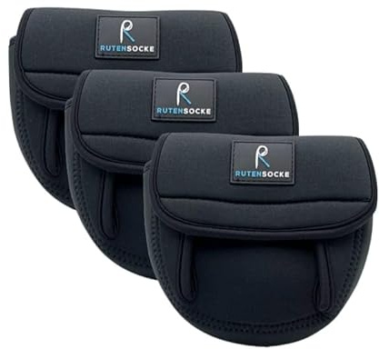 PHEIL Rutensocke Rollentasche Spin S 3er Pack (Rollenschutz für Stationärrollen von Größe 1000-3000)