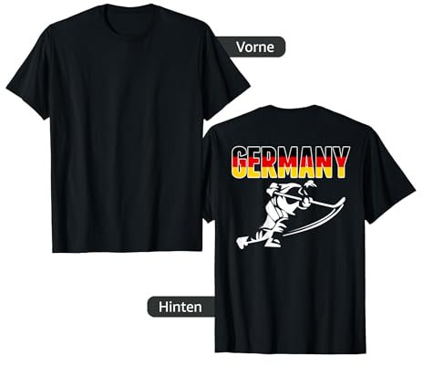 Deutschland Eishockey Fans Trikot Deutschland Flagge Puck Hockeyschläger T-Shirt